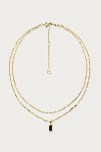 F+h Studios Stevie Double Chain Necklace In Gold