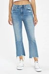 Daze Shy Girl High Rise Crop Flare Jeans In Wishes In Multi
