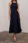 MOON RIVER SIDE CUT OUT DRESS IN NAVY