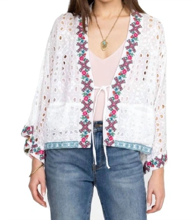 Johnny Was Women's Nera Eyelet Jacket In White