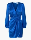 ADELYN RAE Blair Wrap Dress In Cobalt Blue