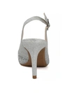 Jones New York Bernie Womens Rhinestone Pointed Toe Slingback Heels In Silver
