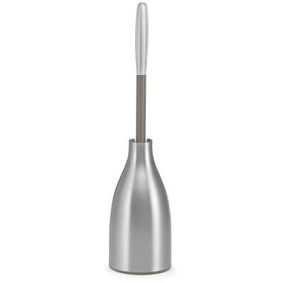 Polder Stainless Steel Toilet Brush Caddy, Brushed In Silver