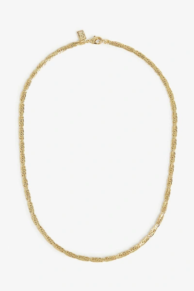 CRYSTAL HAZE MOMMO WOVEN CHAIN NECKLACE IN GOLD