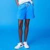 MONROW FLARED SWEAT SHORT IN CERULEAN