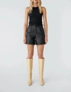 DEADWOOD SUZY LEATHER SHORTS IN BLACK
