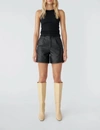 Deadwood Suzy Leather Shorts In Black