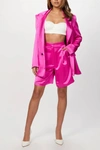 In The Mood For Love Lyall High-rise Shorts In Fuchsia In Pink