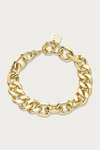 F+H STUDIOS MIXED UP STATEMENT BRACELET IN GOLD