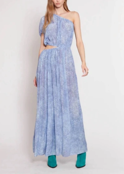 GILNER FARRAR CHARLIE DRESS IN BLUE SPRAY PAINT