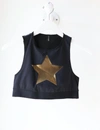 ULTRACOR KNOCKOUT CROP TOP IN NERO/GOLD