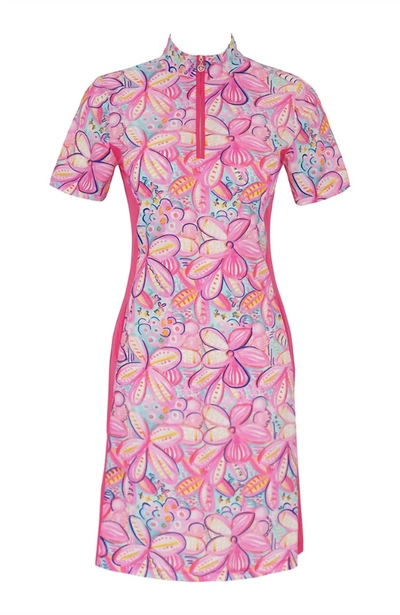 Dolcezza Floral Sport Dress In Pink
