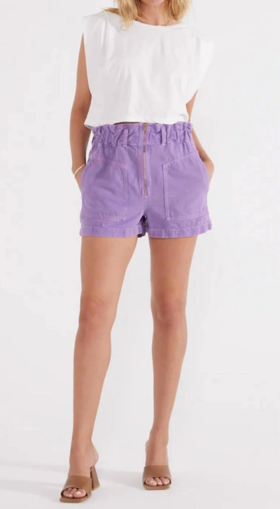 Etica Milena Paperboy Short In English Lavender In Multi