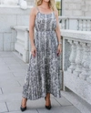 Bishop + Young Mara Midi Dress In Snakeskin In Multi