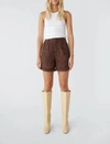 DEADWOOD SUZY SUEDE SHORTS IN BROWN