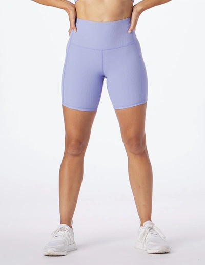Glyder Sculpt Rib Directional Short In Lilac In Purple