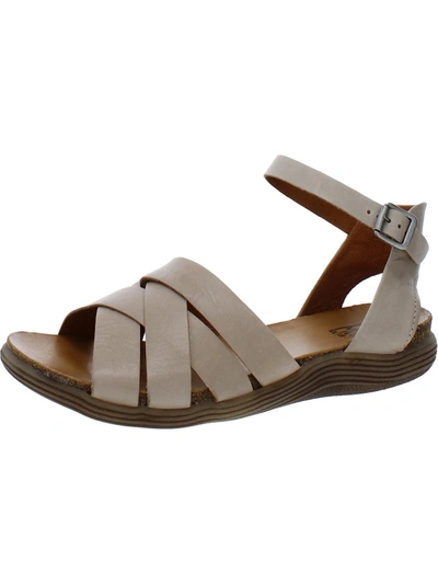 Miz Mooz Moody Womens Leather Caged Slingback Sandals In White