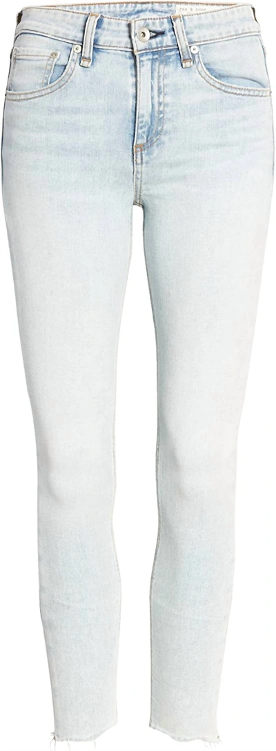 Rag & Bone Cate Mid-rise Ankle Skinny Jeans In Jade In Blue