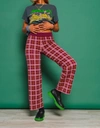 Daydreamer Boysenberry Plaid Pant In Multi