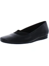 Softwalk Sonoma Womens Leather Slip On Ballet Flats In Black