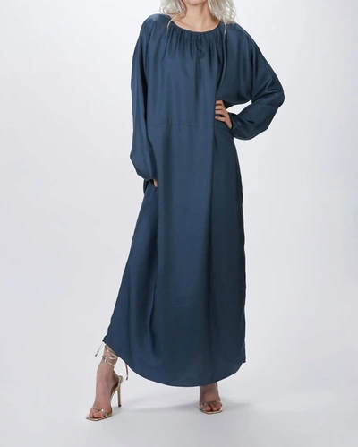 Asceno The Rhodes Maxi Dress In Lake Blue