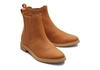 TOMS CHARLIE LEATHER BOOTIES IN BROWN