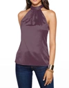 Ramy Brook Lori Halter Top In Raisin In Red