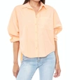 Pistola Sloane Colorblock High-low Stretch Cotton Shirt In Pink