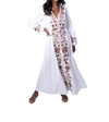 ALLISON NEW YORK FLORAL EMBROIDERED MAXI DRESS IN WHITE