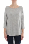Majestic Soft Long Sleeve Tee In Grey