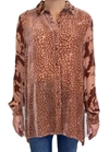 Johnny Was Audrey Button Down Shirt In Burnt Sienna In Brown