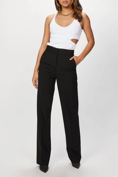 Rebecca Taylor Cavalry Twill Straight Pant In Black