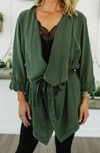SANCTUARY ON THE GO BELTED JACKET IN OLIVE
