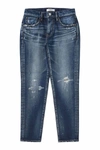 MOUSSY MV LANCASTER SKINNY JEANS IN DARK BLUE