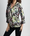 Angel Mosaic Hooded Rain Jacket In Black Multi