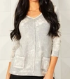 Angel Bleach V-neck Pocket Tunic In Marble (a/s) In Multi