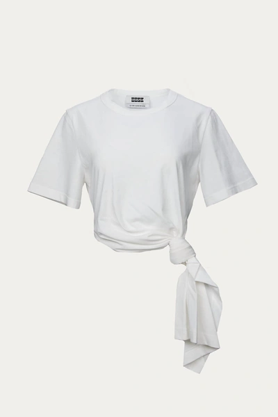 Eenk See Knotted Tie T-shirt In White