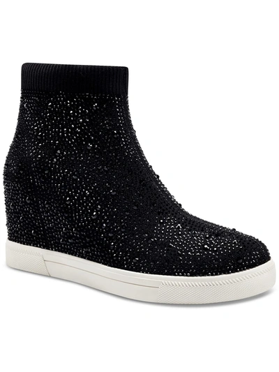 Inc Deena Womens Knit Shimmer Casual And Fashion Sneakers In Black