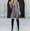 Rd Style Wrap Dress In Rust Snake In Multi