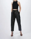 Smythe Pleated Leather Pant In Black