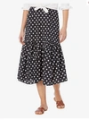 ELLIOTT LAUREN POLKA DOT MIDI SKIRT IN BLACK WHITE