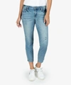 Kut From The Kloth Reese High Rise Ankle Straight Leg Tie Waist In Blue In Multi