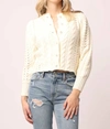 ANOTHER LOVE NAOMI PEPLUM SLEEVE CARDIGAN IN VINTAGE CREAM