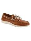 Sas Catalina Lace Up Boat Shoe - Medium In Sandstone In Silver