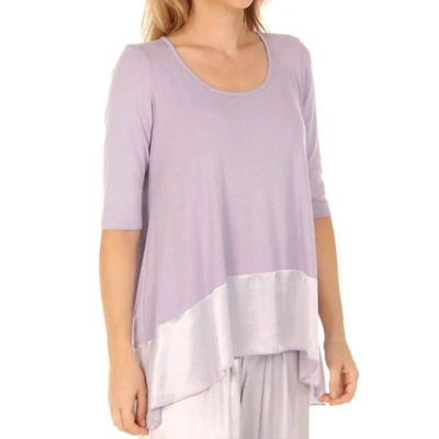 Pj Harlow Kiki Three Quarter Loose Top In Lavender In Purple