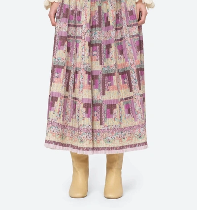 Sea Naya Skirt In Mix-up Print In Purple