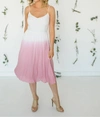 Bb Dakota Pink Sunset Maxi Dress In White