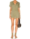 LBLC THE LABEL MIRA SHORT JUMPSUIT IN ARMY GREEN