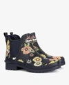Barbour Wilton Floral Wellingtons Boot In Black Floral