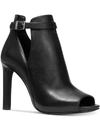 Shop Michael Michael Kors Lawson Open Toe Womens Leather Ankle Strap Heel Sandals In Black